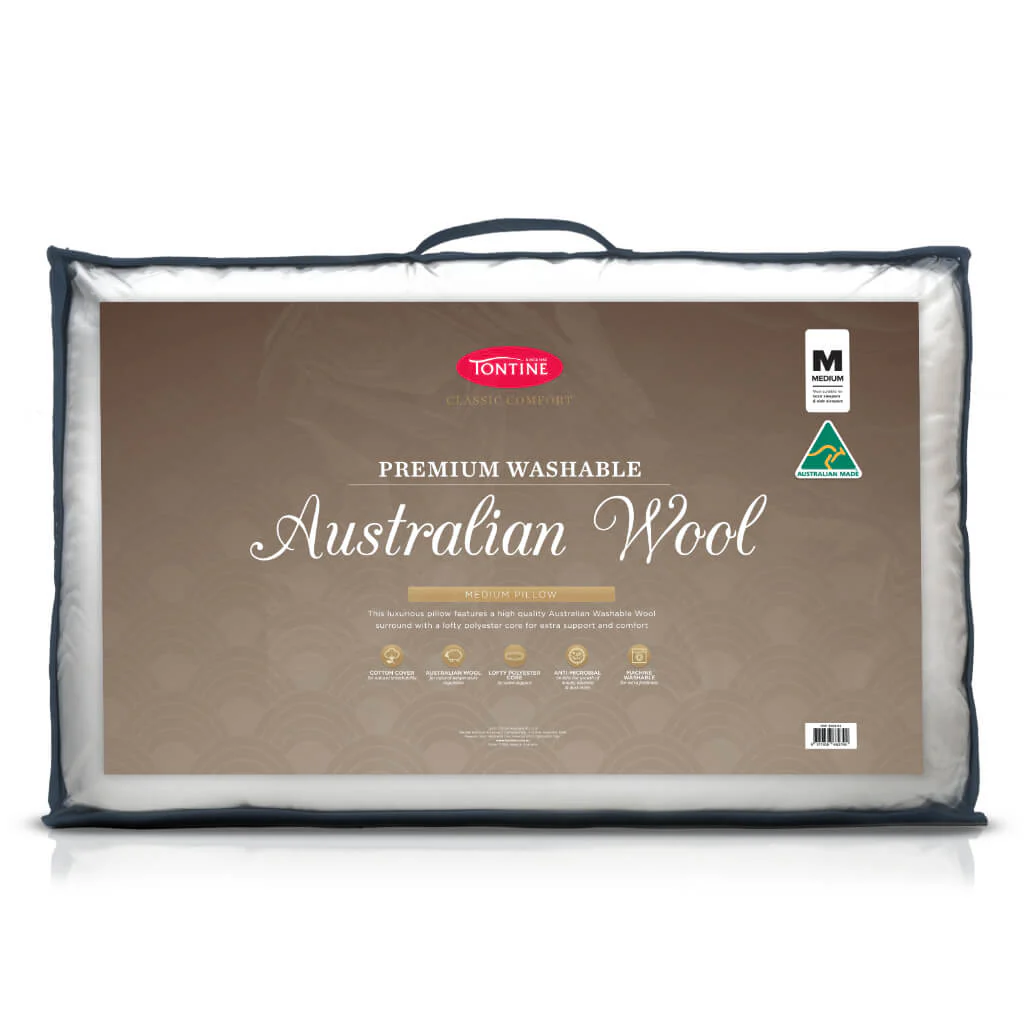 Australian Washable Wool Surround Medium Pillow