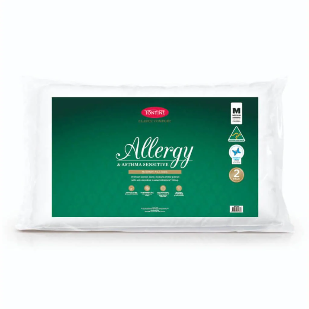 Classic Comfort Allergy & Asthma Sensitive 2 Pack Pillow - Medium