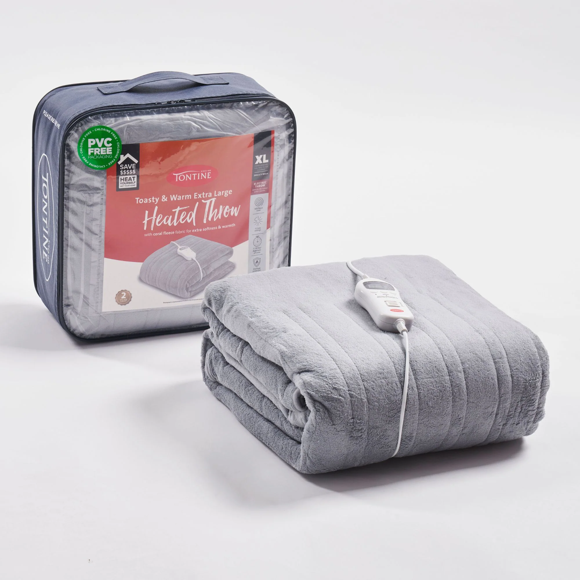 Extra Large Coral Fleece Heated Throw - Image 3
