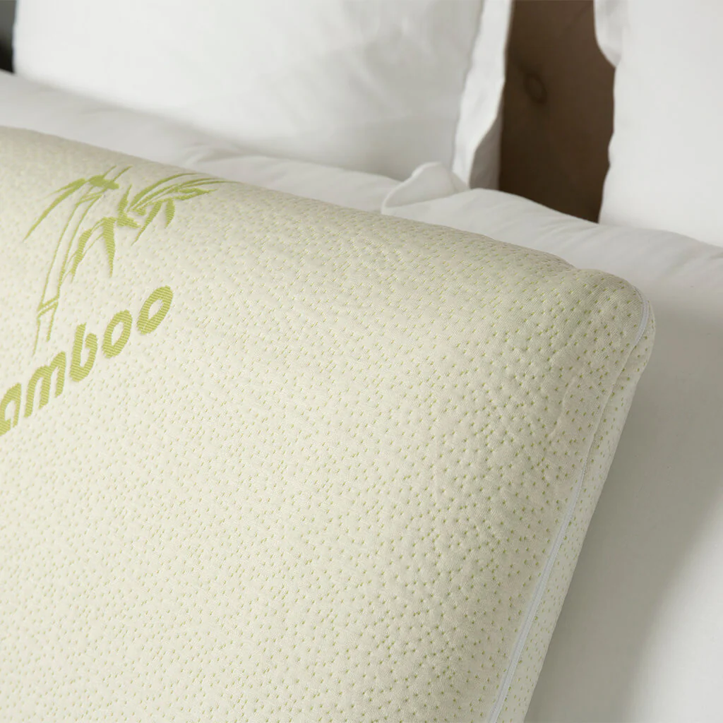 Comfortech Memory Foam Pillow with Bamboo Cover - Medium Height & Firm - Image 3