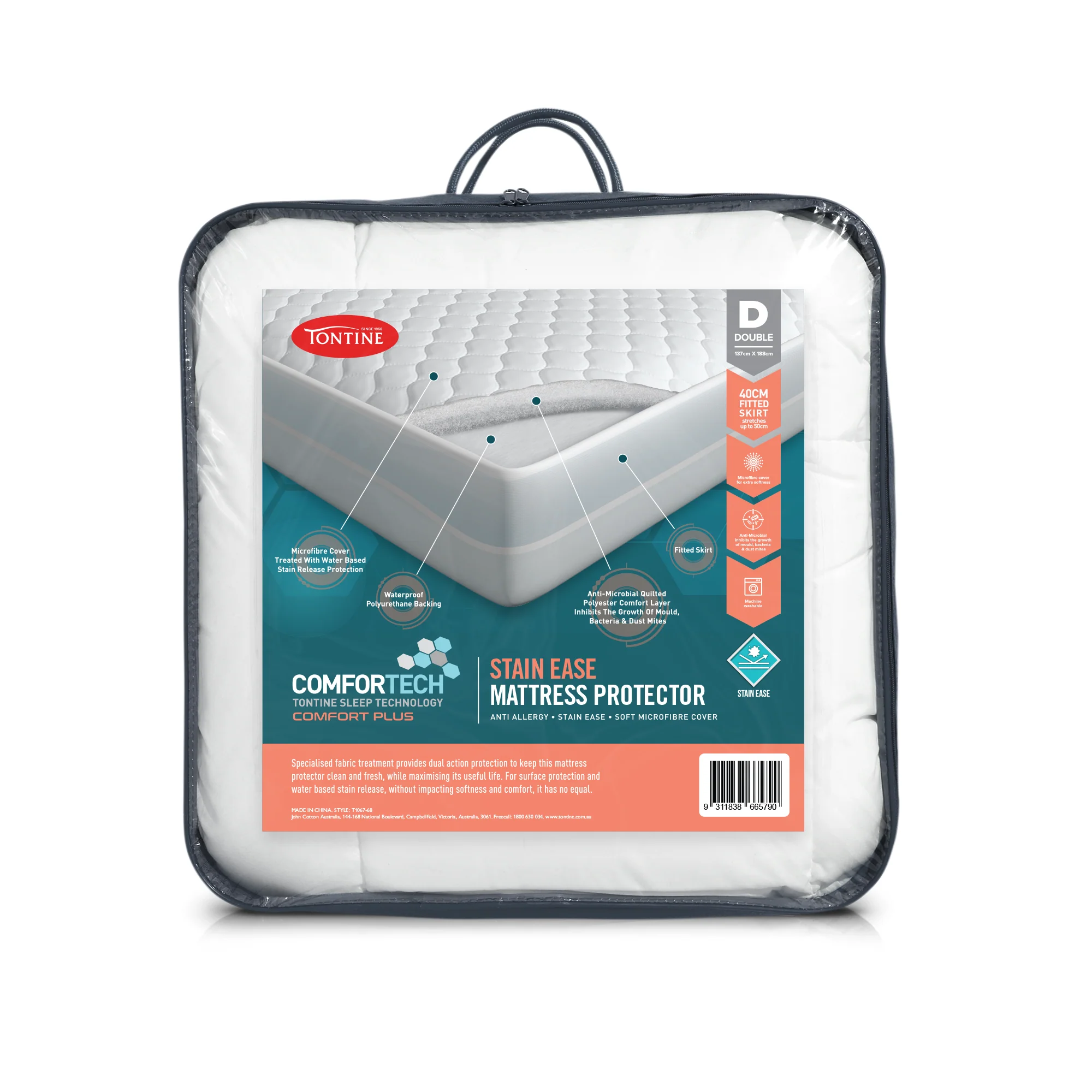 Tontine Comfortech Stain Ease Mattress Protector - Image 10