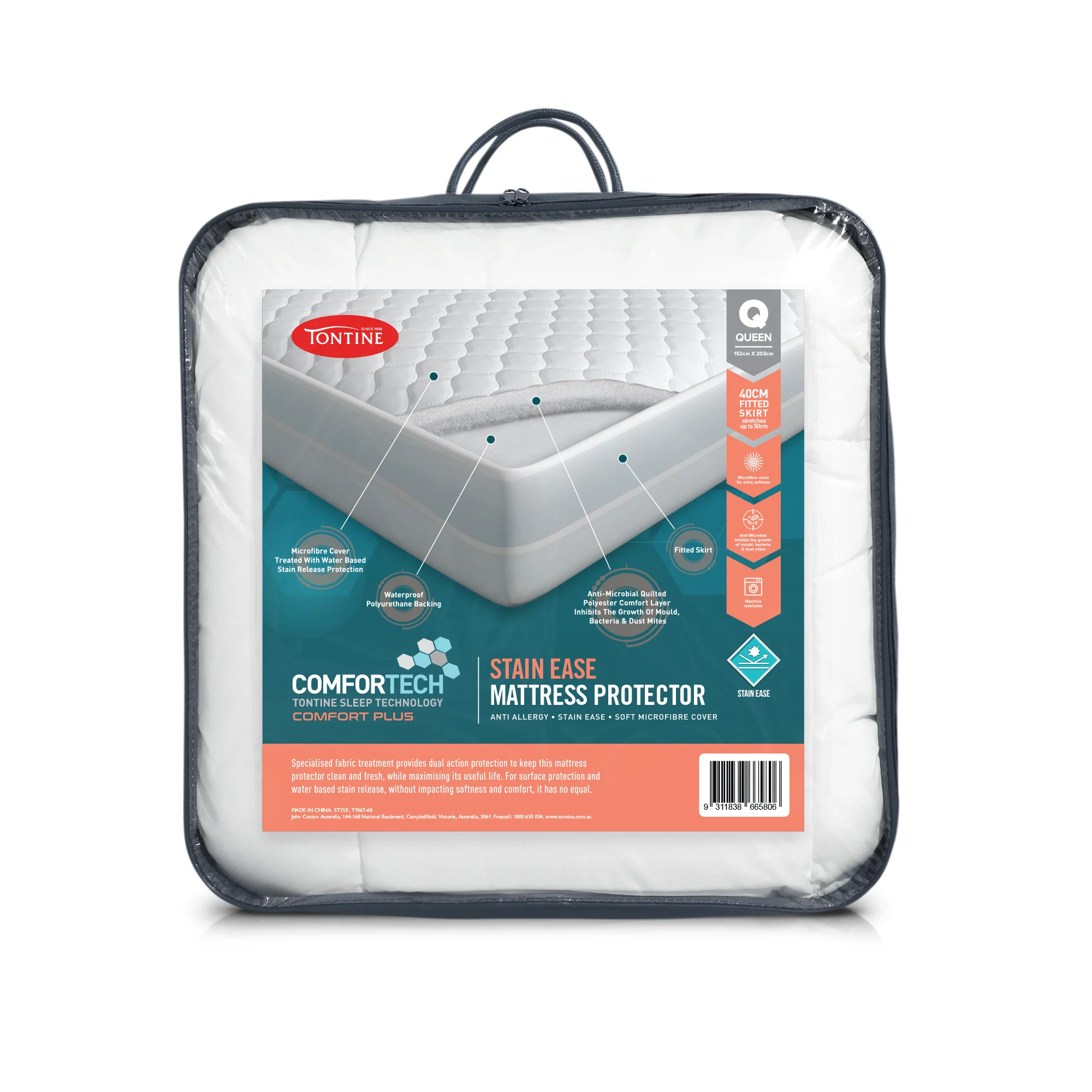 Tontine Comfortech Stain Ease Mattress Protector - Image 11